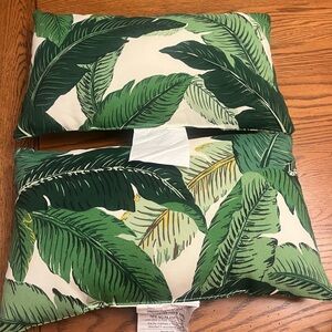 Tommy Bahama Swaying Palm Fabric Tropical Leaf Print Throw Pillows